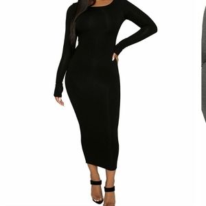Naked Wardrobe  Midi Black Dress